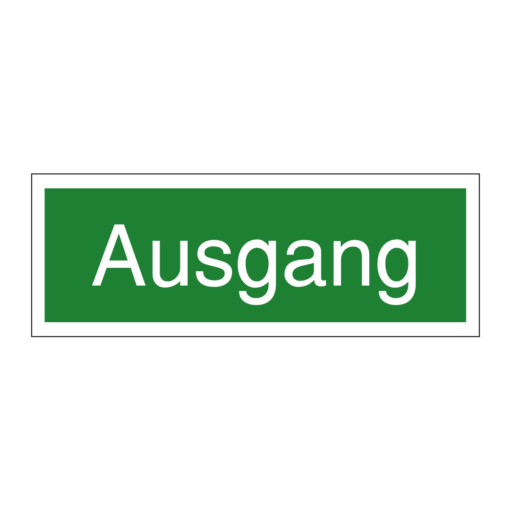 Folien-Schild "Ausgang" 297 x 105 mm