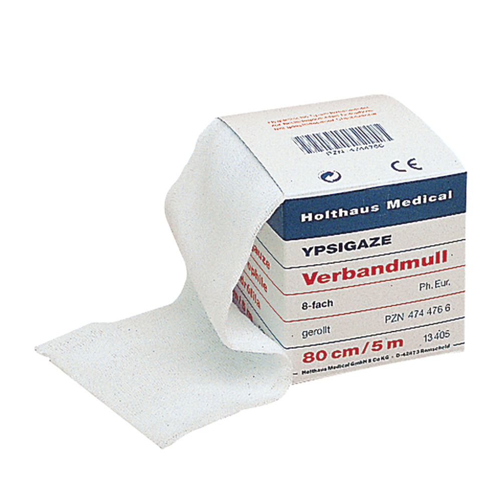 Verbandmull  5 m x 80 cm, gerollt