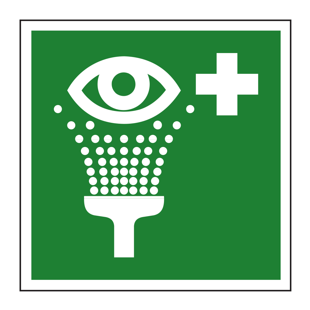 Folien-Schild "Augensp?leinrichtung" 150 x 150 mm