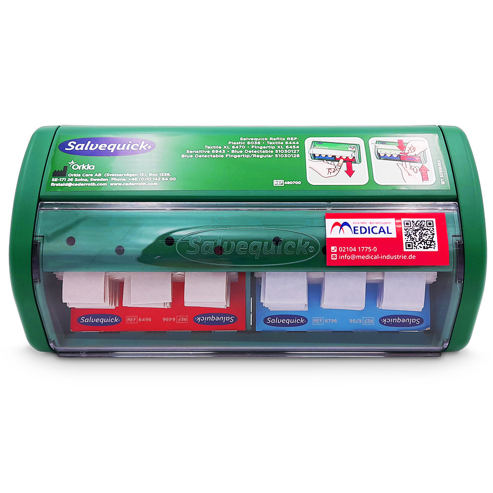 Salvequick® Spender, gefüllt mit Refill 6444/6036